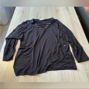 Calvin Klein Women's Black gold Long Sleeve Top shirt